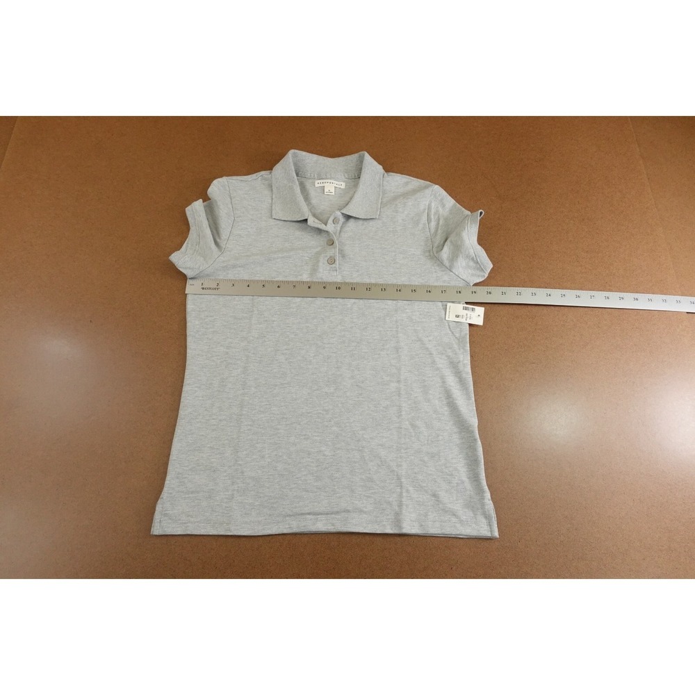 Aeropostale Womens Size XL Heather Gray Short Sleeve Uniform Pique Polo NWT - Picture 6 of 9